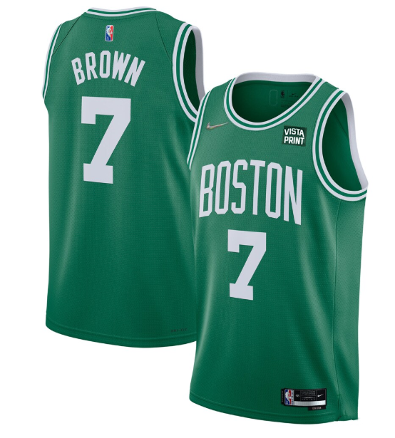 Women's Boston Celtics #7 Jaylen Brown 75th Anniversary Green Stitched Basketball Jersey(Run Small)